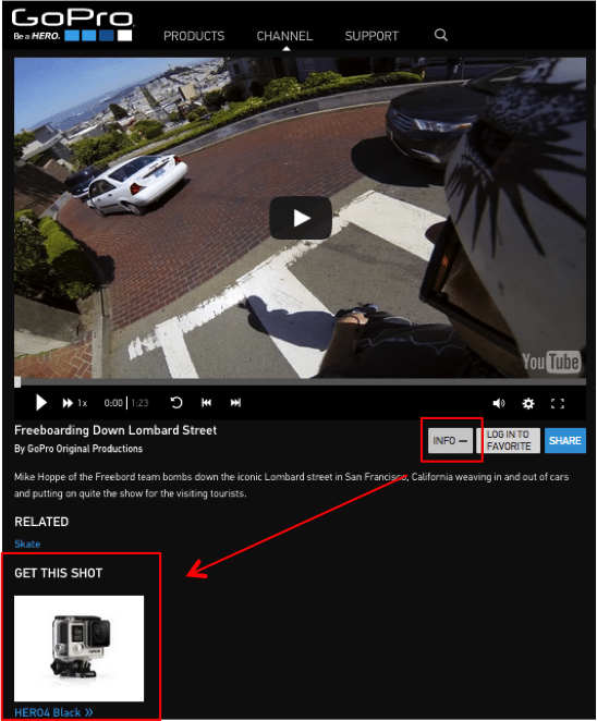 Alt Text: GoPro’s content of sharing freeboarding is an example of how your product is not what you sell.