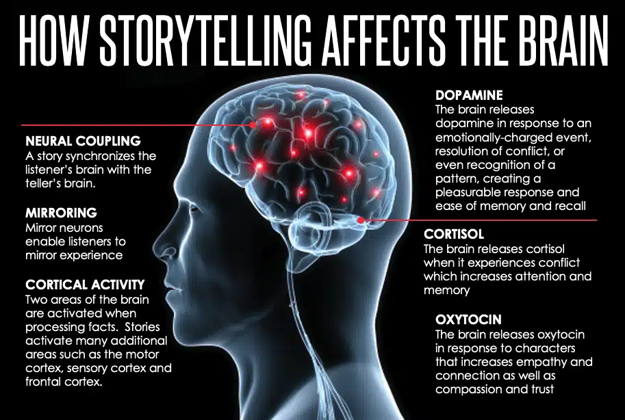 Storytelling in your content marketing activates parts of your audience’s brains that delight and motivate them.