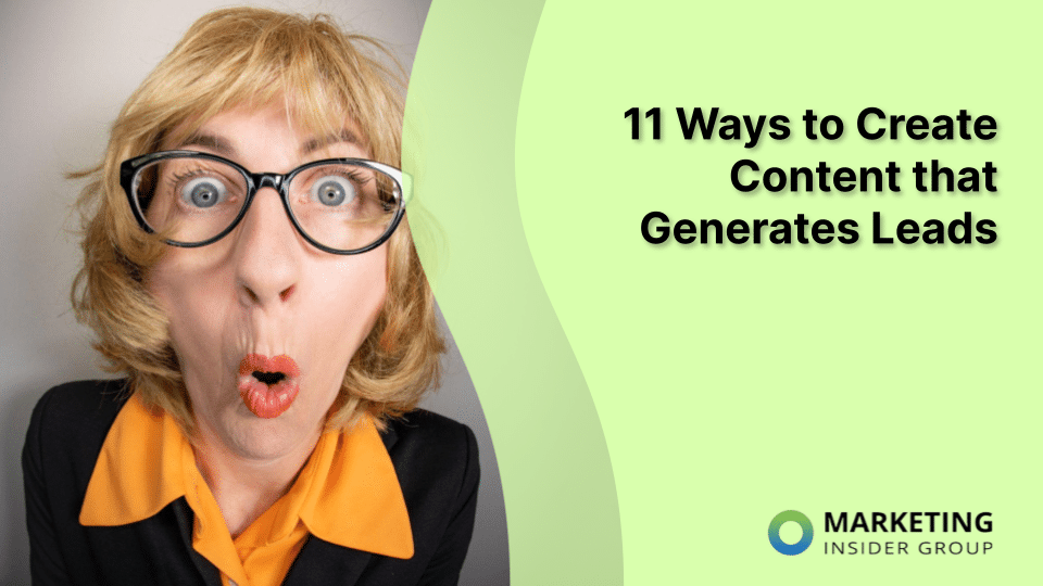 a close up of a middle aged womans face, shocked by these 11 strategies of creating content for lead generation