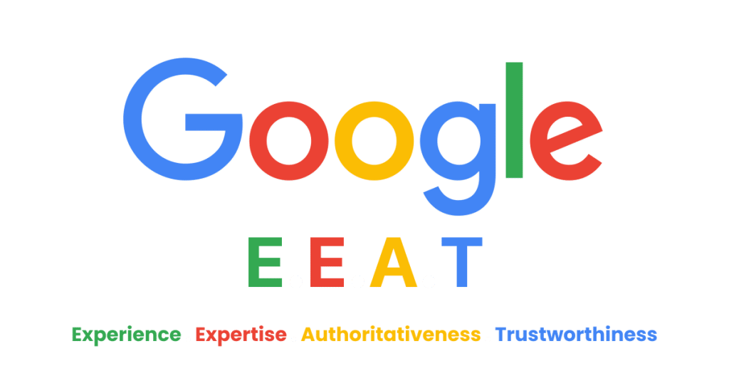 graphic shows meaning of Google E-E-A-T content guidelines