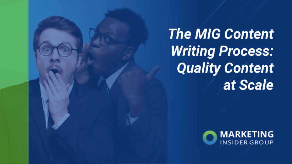 The MIG Content Writing Process: Quality Content at Scale