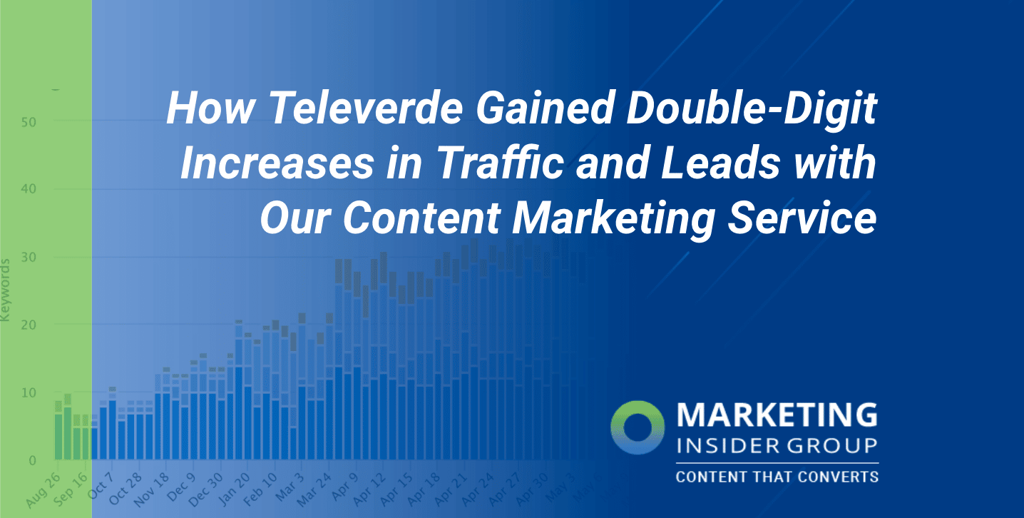 How Televerde Gained Double-Digit Increases in Traffic and Leads with Our Content Marketing Service