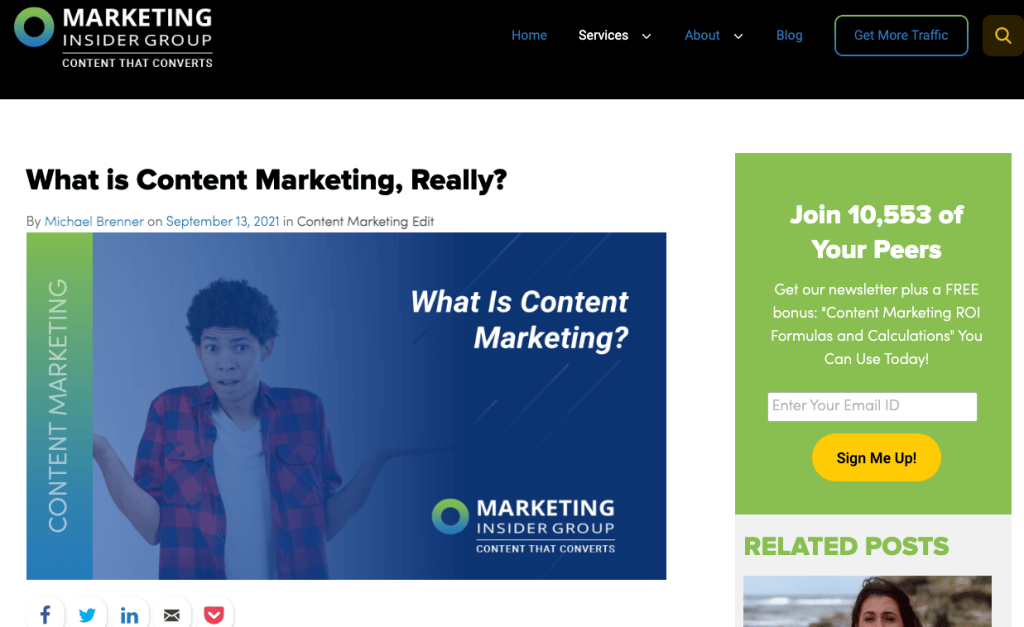 best content marketing blog marketing insider group screen shot