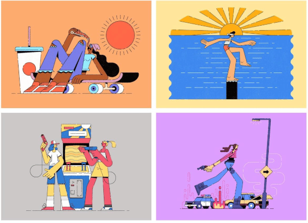 abstract and dreamy illustrations