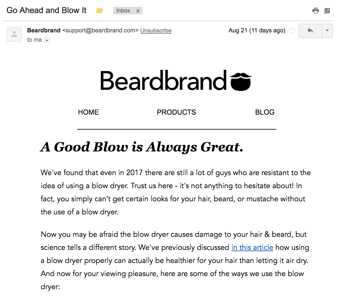 Beardbrand uses partnerships with other companies to provide educational value in their content marketing efforts
