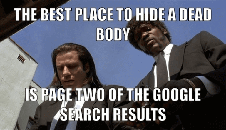meme shows pulp fiction google search results joke
