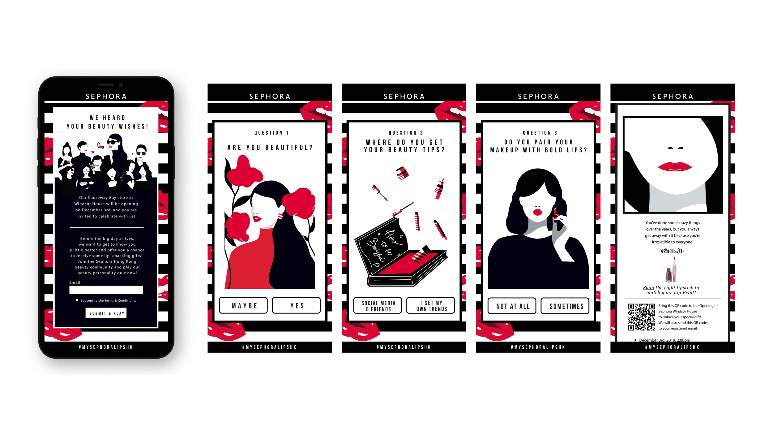 example of Sephora’s social media story template