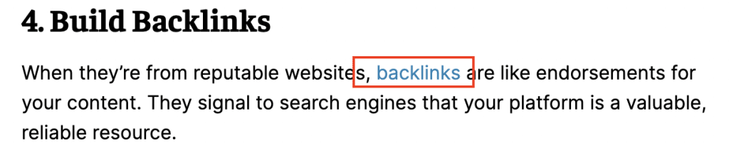 screenshot of marketing insider group blog post shows example of backlink