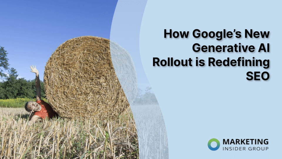 man under hay bale represents changes in organic search traffic due to Google generative AI and SEO