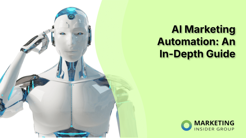 a robot performing AI marketing automation for a business