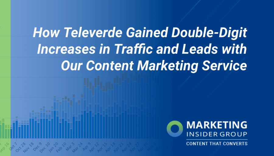 How Televerde Gained Double-Digit Increases in Traffic and Leads with Our Content Marketing Service